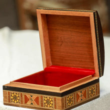 Load image into Gallery viewer, 5.9" Vintage Elegant Wooden Mosaic Jewelry Box