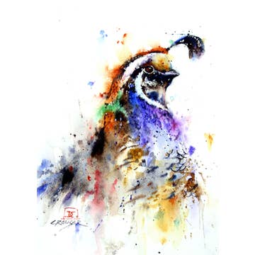 Quail 5X7 Greeting Card