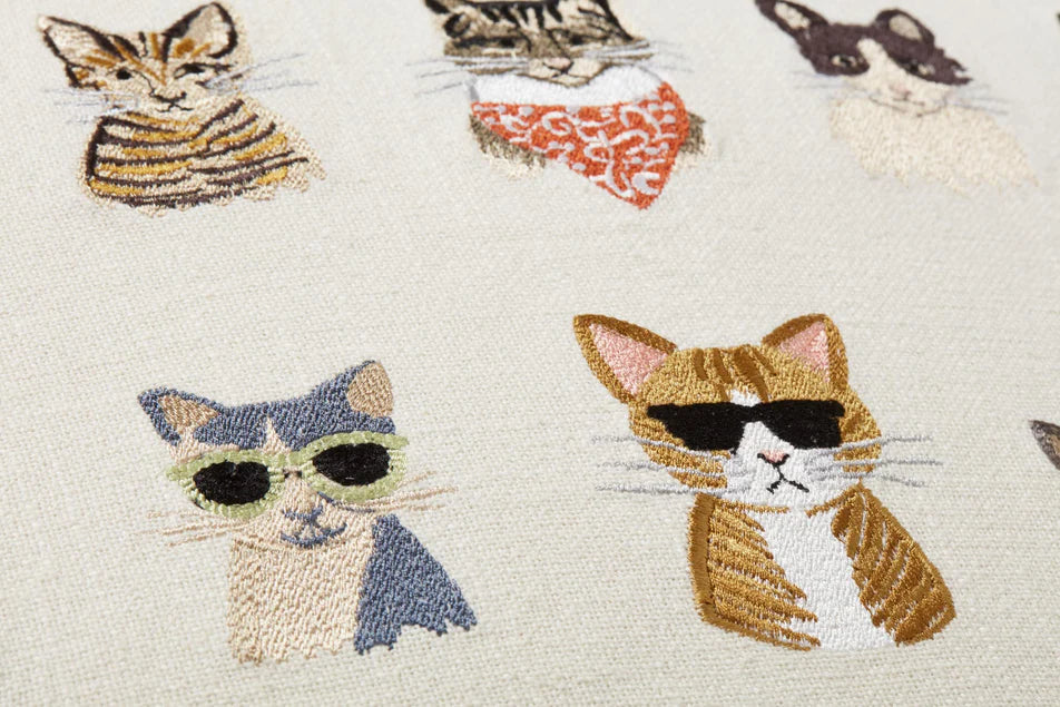 Cats 22x22" Ivory Pillow