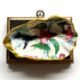 Bourbon Barrel Frame with Hummingbird Oyster Shell (4.5" wide)