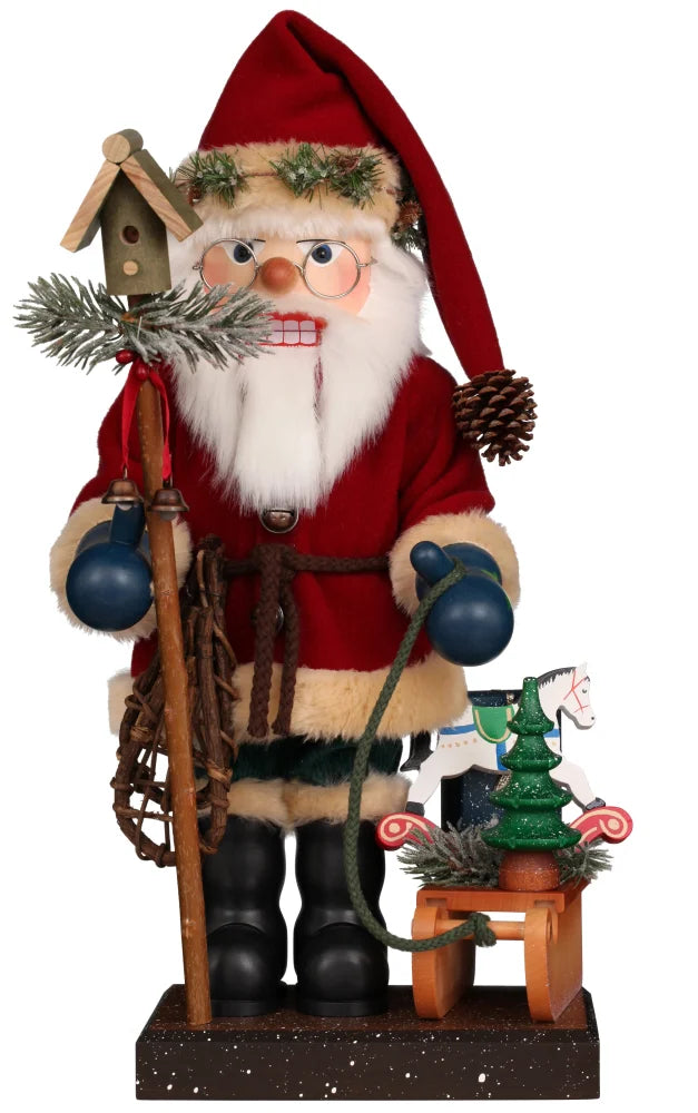 18.5" Christian Ulbricht Premium Santa Nutcracker w/ Treehouse