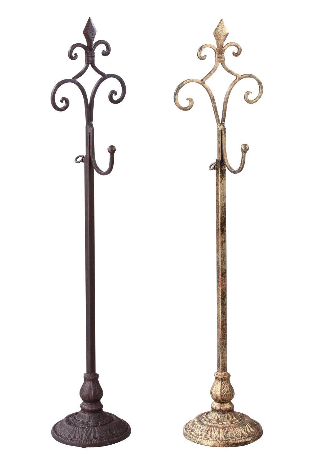 Adjustable Wreath & Purse Stands: Brown