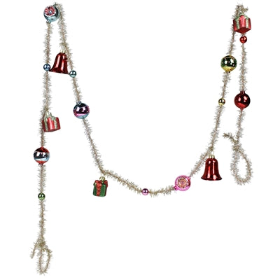Glass & Tinsel Garland - Gifts