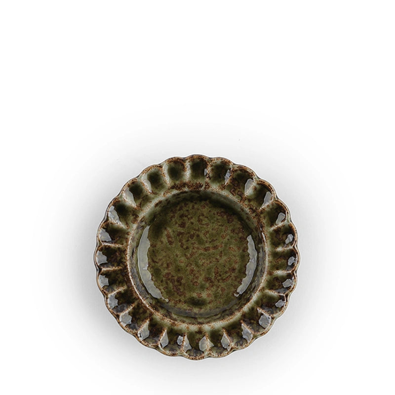 Sauce Dish Crimp Moss 3.5"