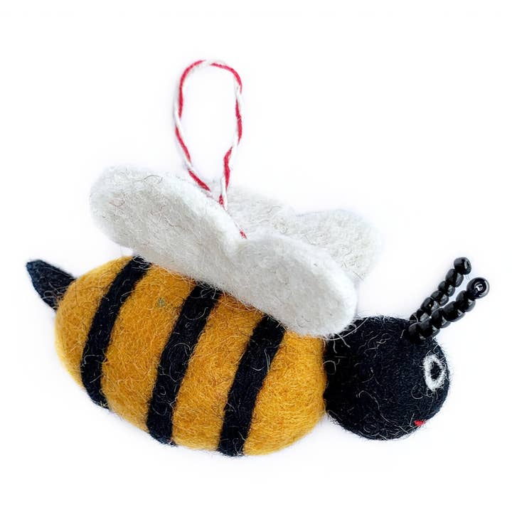 Bee Felt Wool Ornament