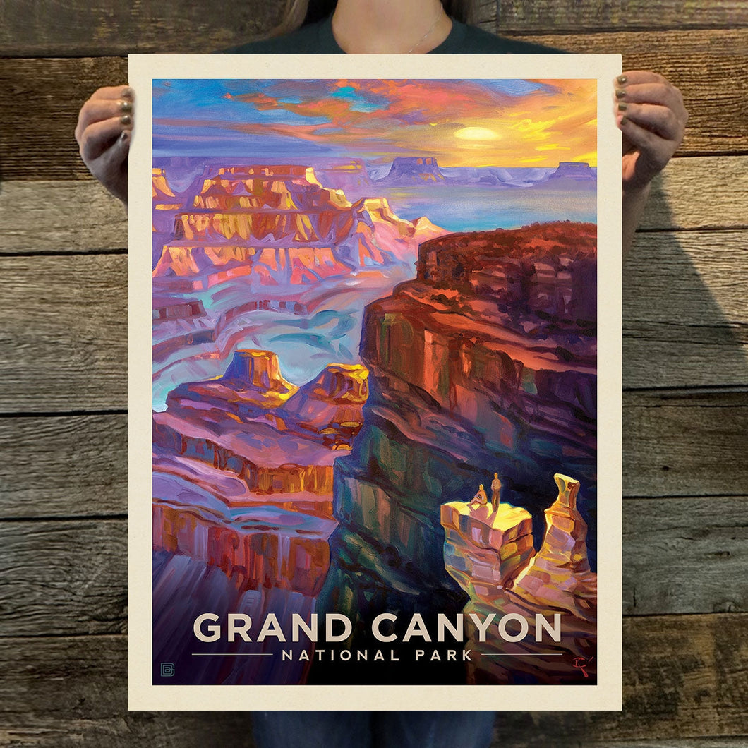 Grand Canyon National Park: Sunset Art Print | 11X14