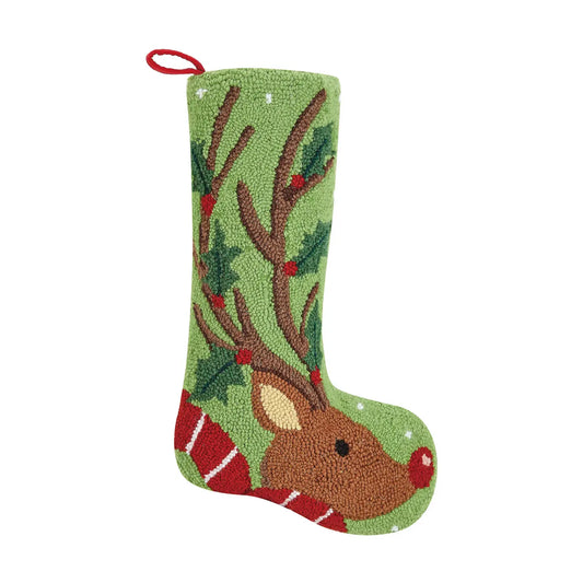 REINDEER WITH HOLLY HOOK STK