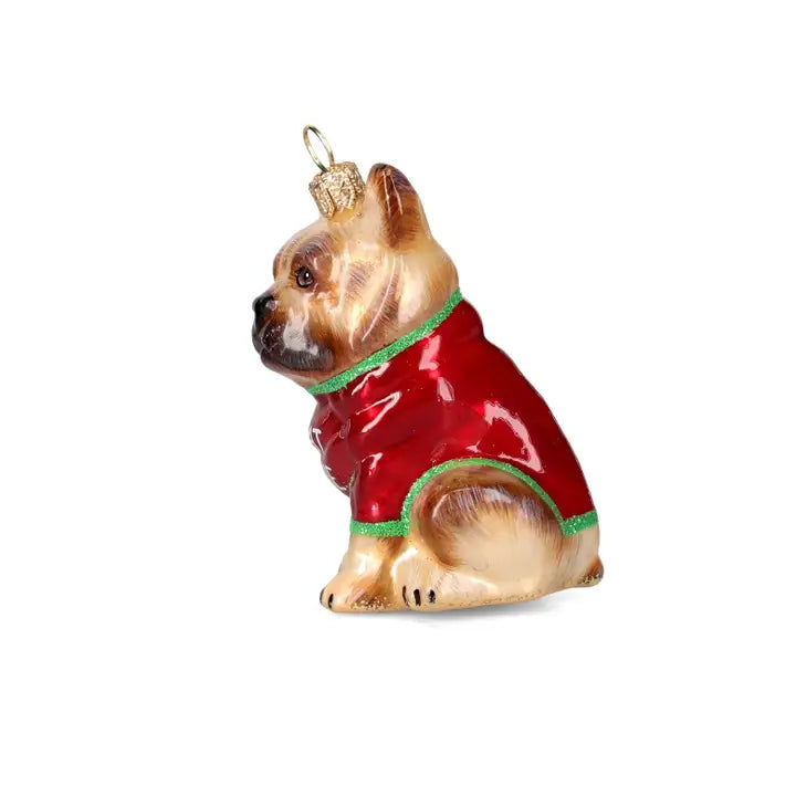 French Bulldog in Treat Junkie T Shirt Ornament