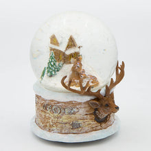 Load image into Gallery viewer, Glitterdome Musical Family Deer with Deer Head Base – &quot;Have Yourself a Merry Little Christmas&quot; Tune

