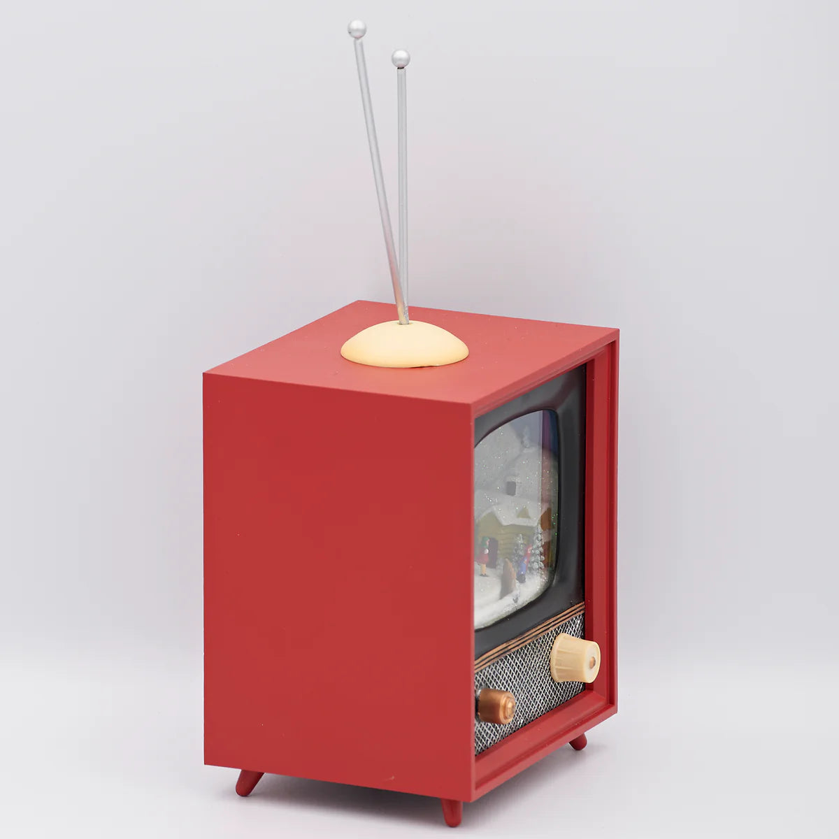 5.75"H Amusements Musical TV Skating Around the Lighted Christmas Tree