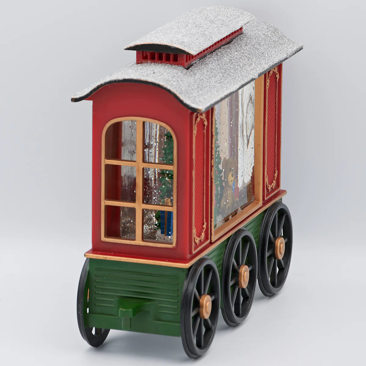 Lighted Swirl Train Car, Snow Globe