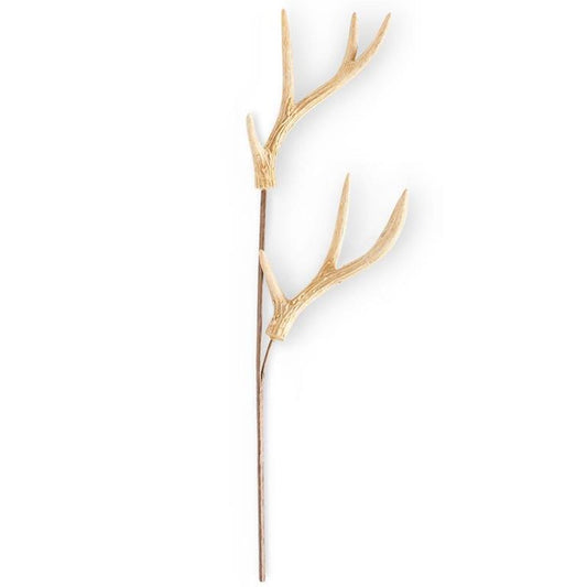 24" Light Brown Resin Double Antler Stem Pick