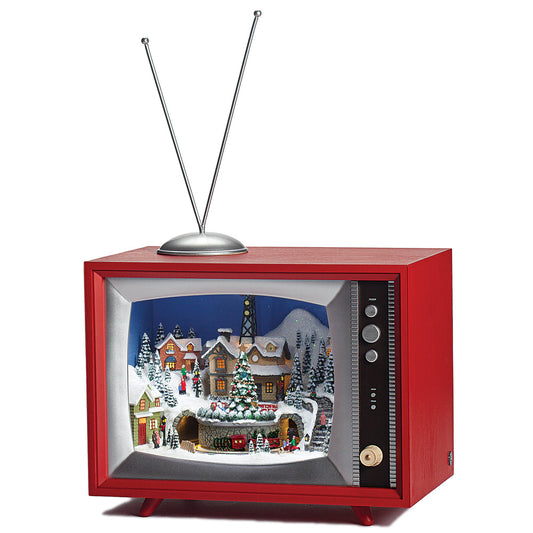 8.5"H LIGHTED MUSICAL TV TRAIN