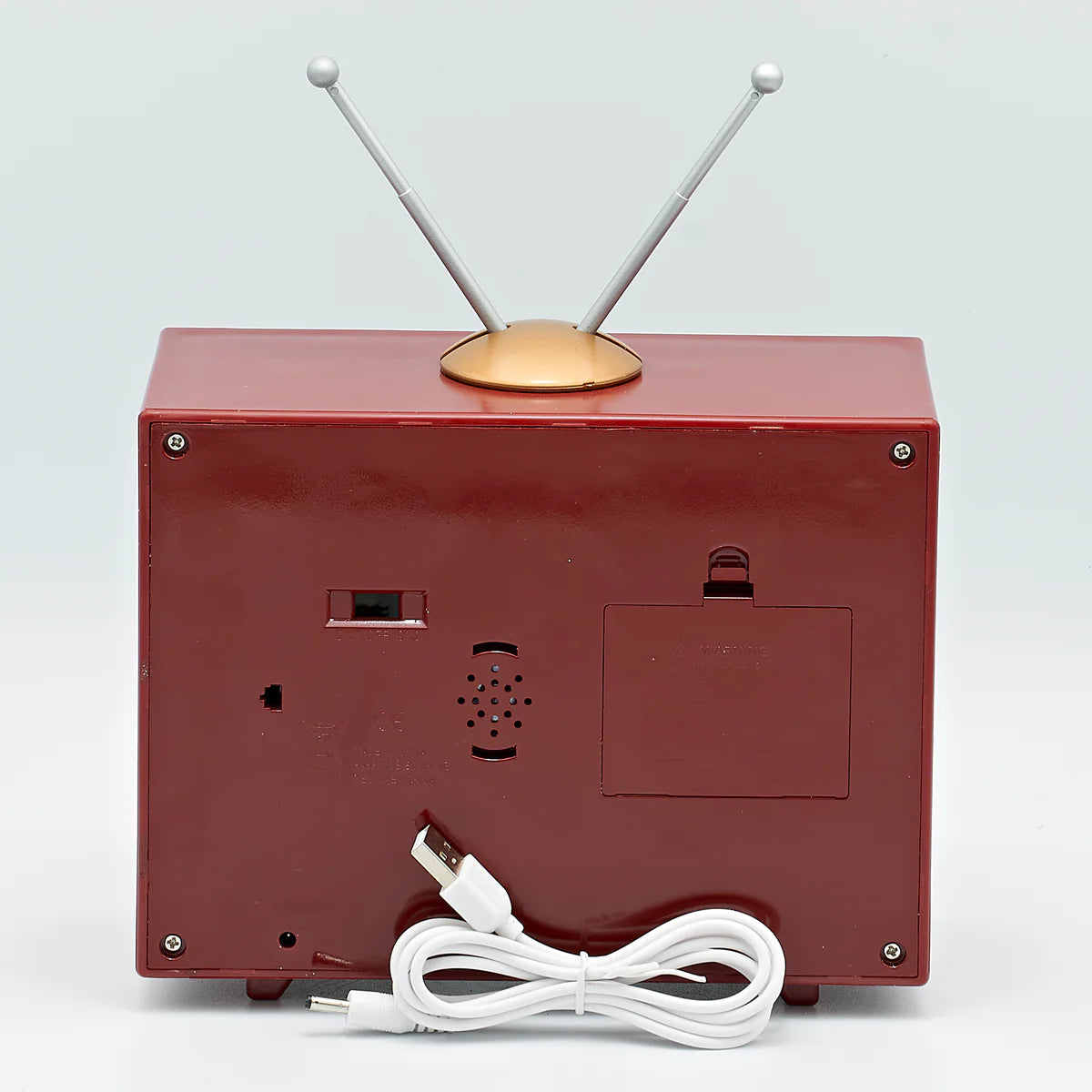6.5" Lighted Swirl TV with a North Pole Station Rotating Train
