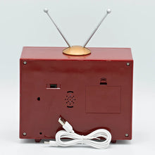 Load image into Gallery viewer, 6.5" Lighted Swirl TV with a North Pole Station Rotating Train
