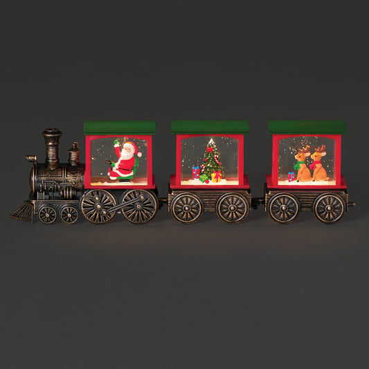 Lighted 3-Pc Christmas Train Set w/ Shimmering Lights