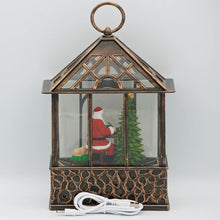 Load image into Gallery viewer, 11" Lighted Swirl Gazebo with Santa Painting Toy Train
