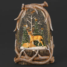Load image into Gallery viewer, Confetti Lites Lighted Swirl Antler Casing with Deer Family
