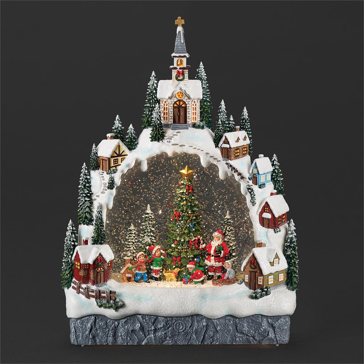 11.25"H LIGHTED SWIRL VILLAGE ARCH