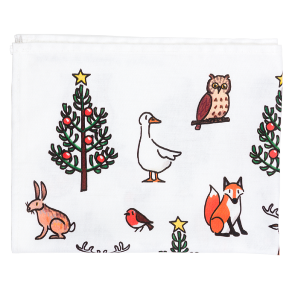 Winter Wildlife Tea Towel