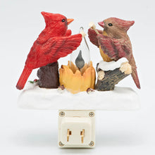 Load image into Gallery viewer, Roman Lights Cardinals Roasting Marshmallows Night-Light
