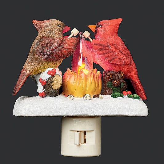 Roman Lights Cardinals Roasting Marshmallows Night-Light
