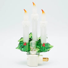Load image into Gallery viewer, Roman Lights Triple Candle with Holly Night-Light
