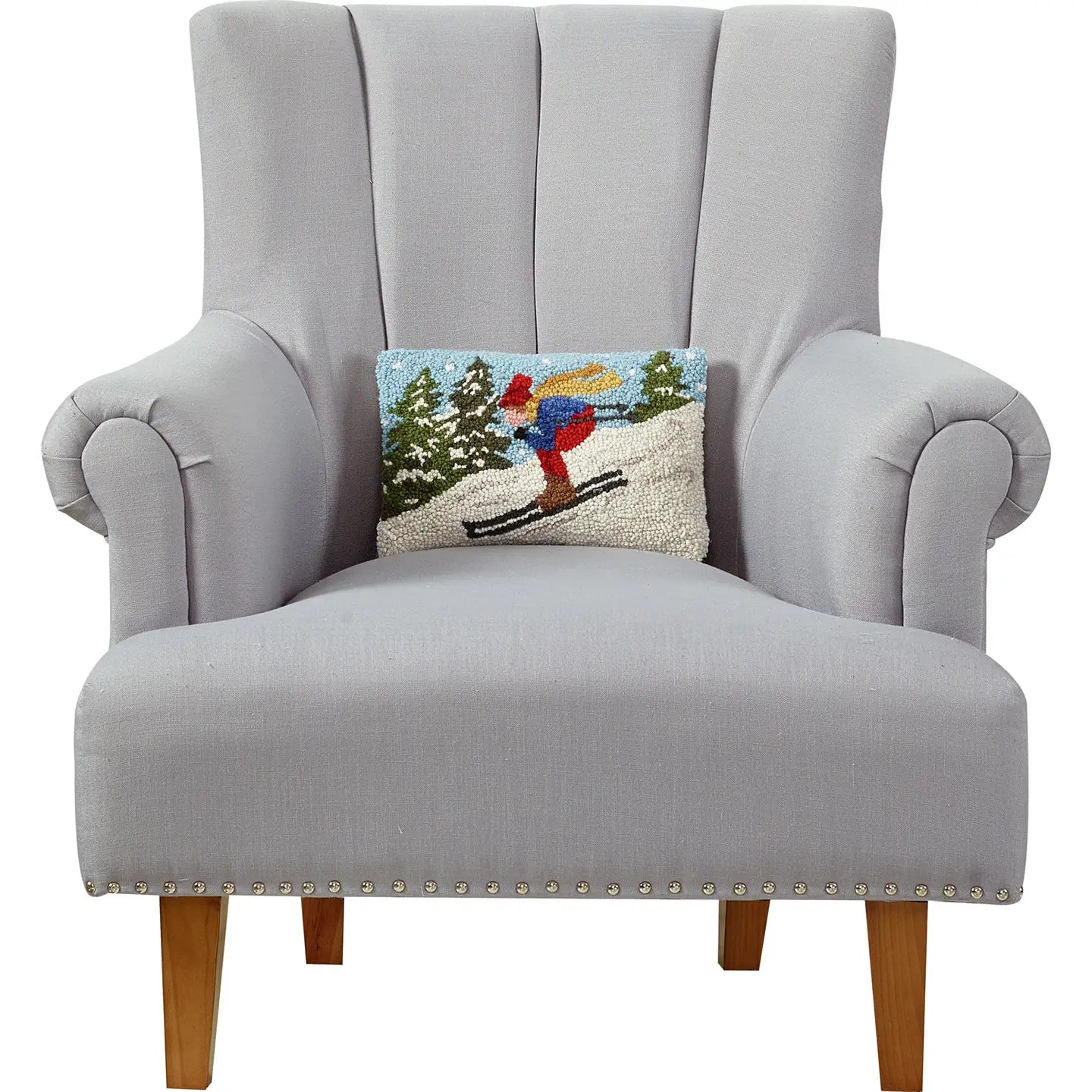 Downhill Skier Hook Pillow