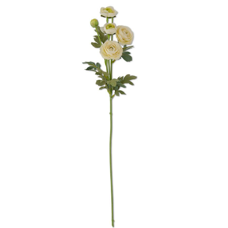 26" White Ranunculus Spray