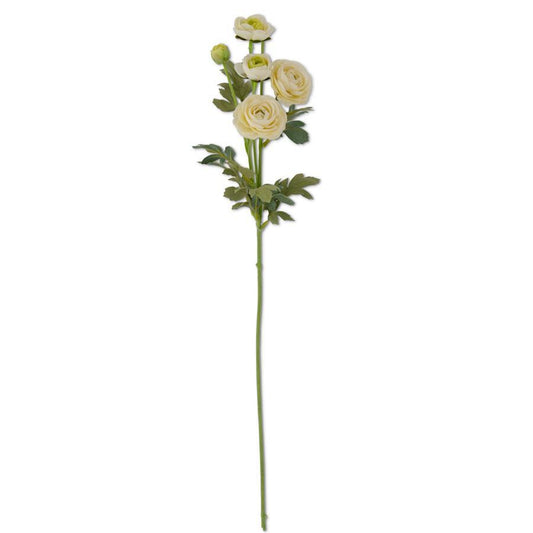 26" White Ranunculus Spray