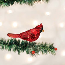 Load image into Gallery viewer, 4.25" Shiny Red Northern Cardinal Ornament
