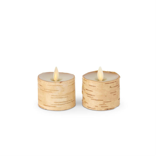 2" Birch Luminaria Indoor Tealights, 2 pack