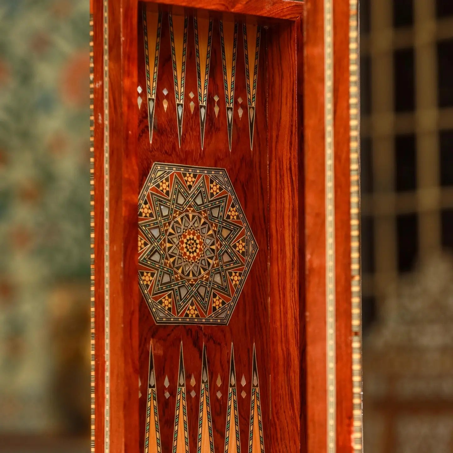 20" Luxury Syrian Mosaic Inlaid Backgammon Set- Large Size