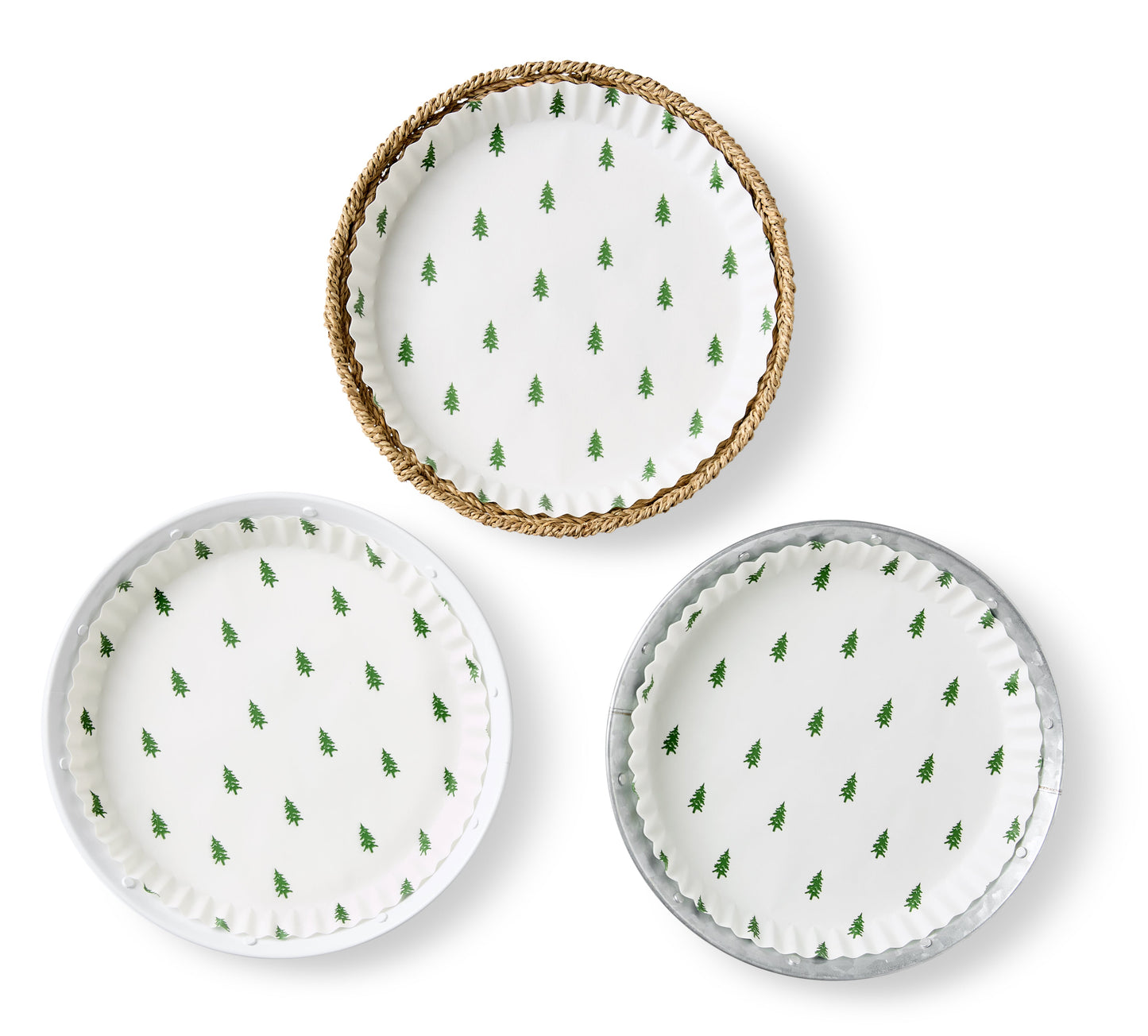 12x12 Plate Liners - "Pine Grove", pre-formed Pkg./40