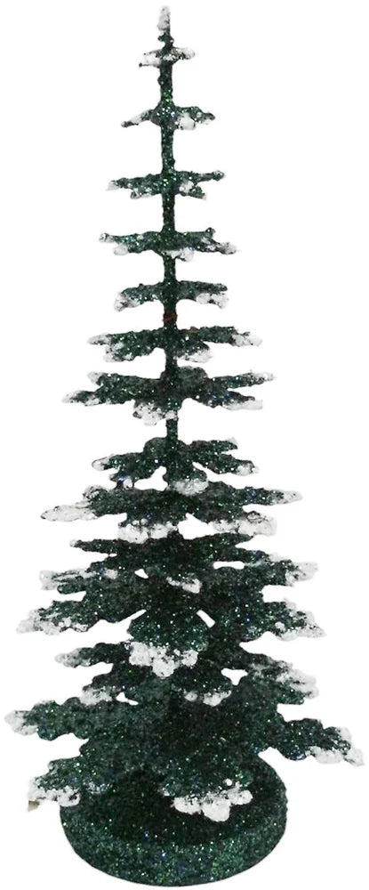 8" Schaller Paper Mache Tree with Snow- Small