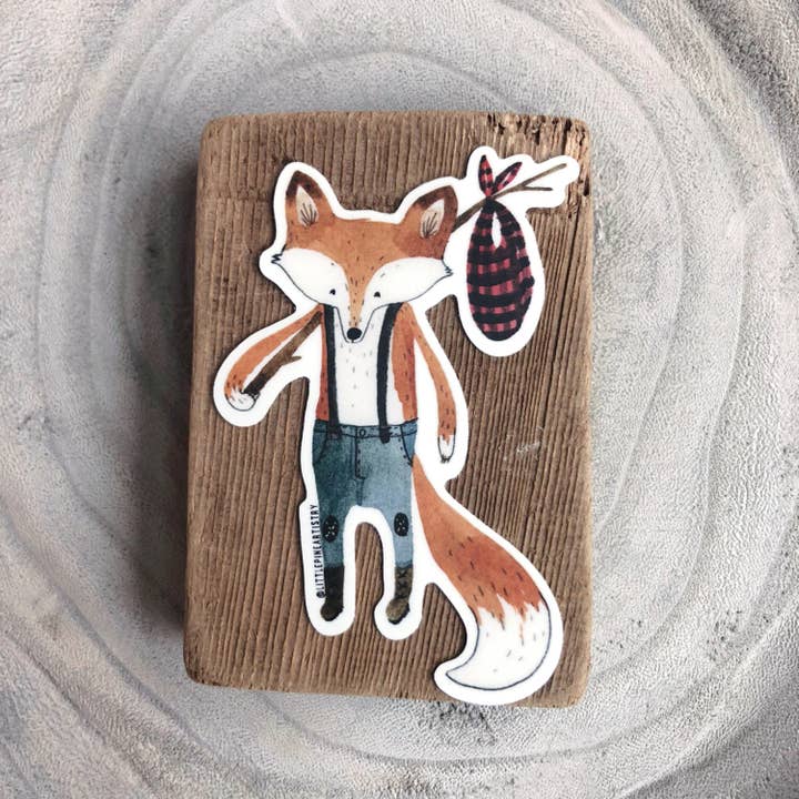 Lumberjack Fox STICKER