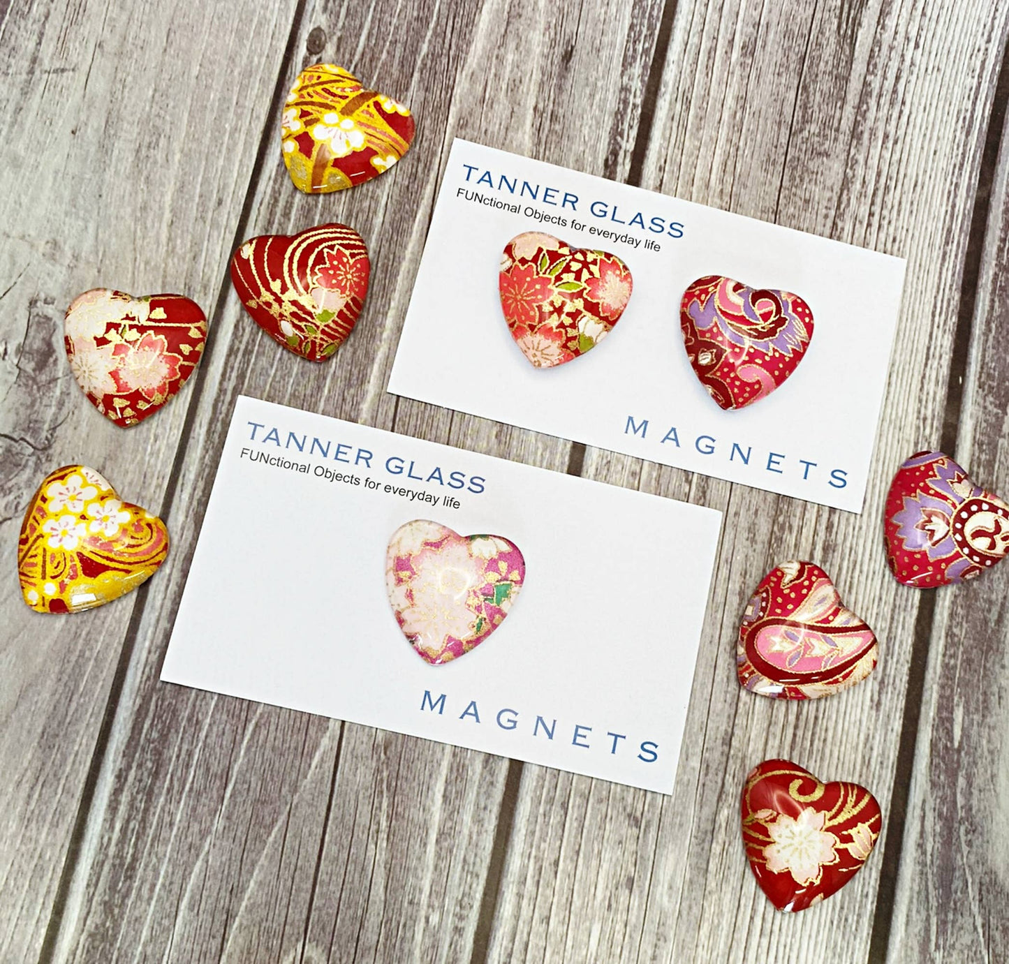 Magnet: Japanese Chiyogami Heart Shaped - Single BEST SELLER