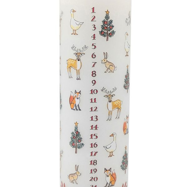 Winter Wildlife Advent Large Pillar Candle