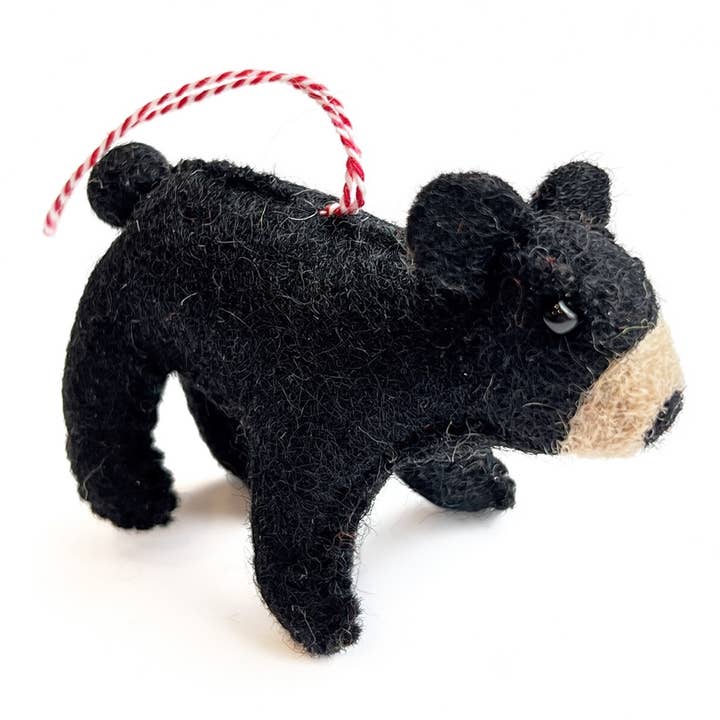 Black Bear Felt Wool Ornament