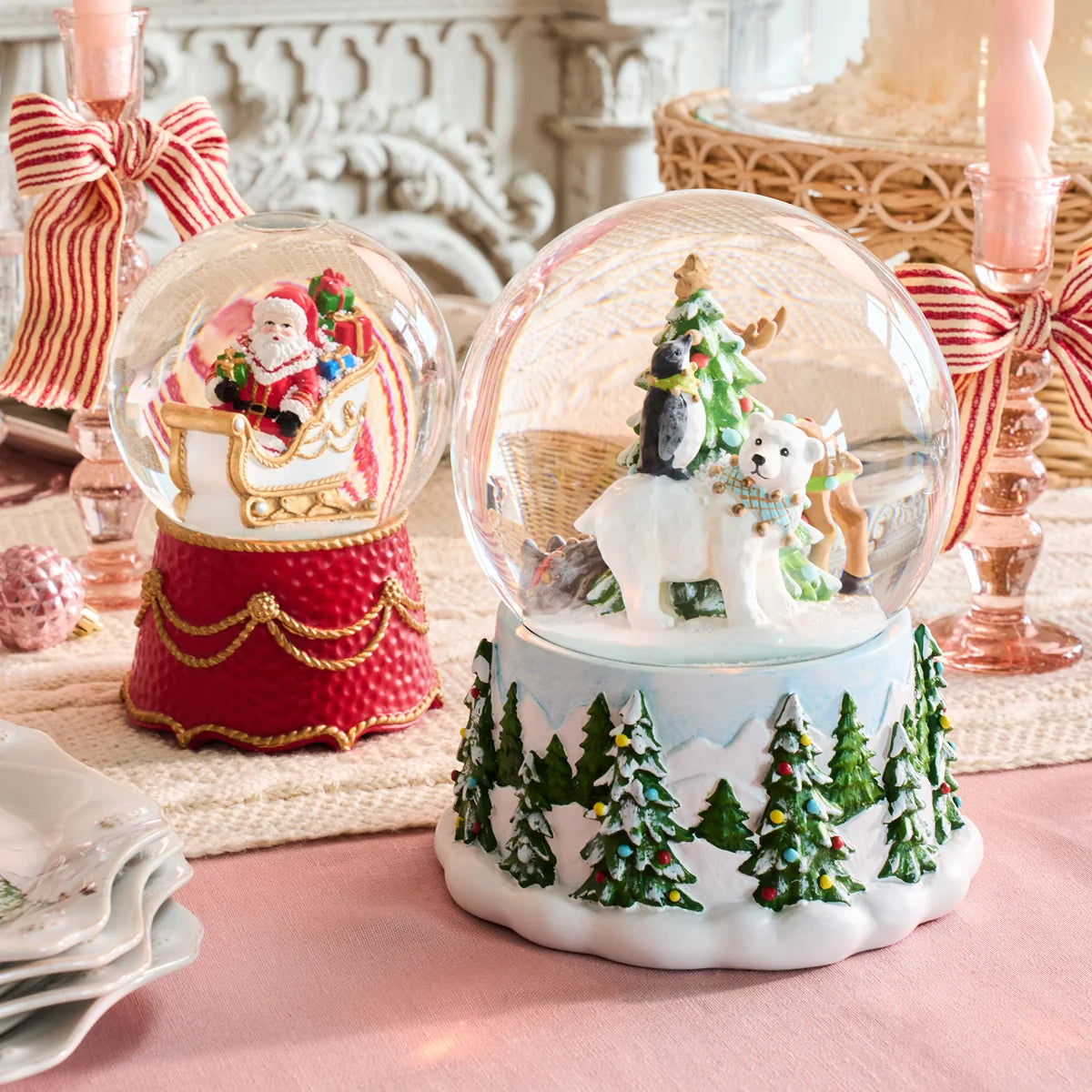 Berry & Thread  North Pole Animal Snow Globe