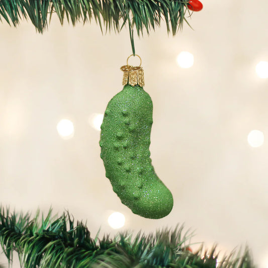 3.75" Glistening Pickle Ornament