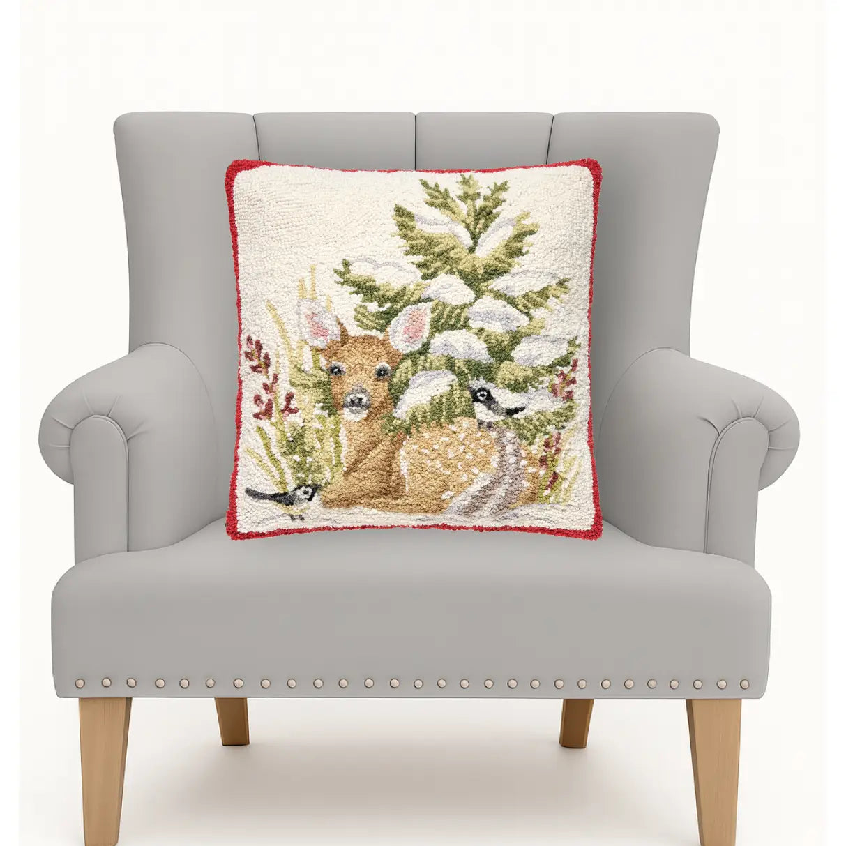 Winter Fawn Hook Pillow - Mary Lake Thompson