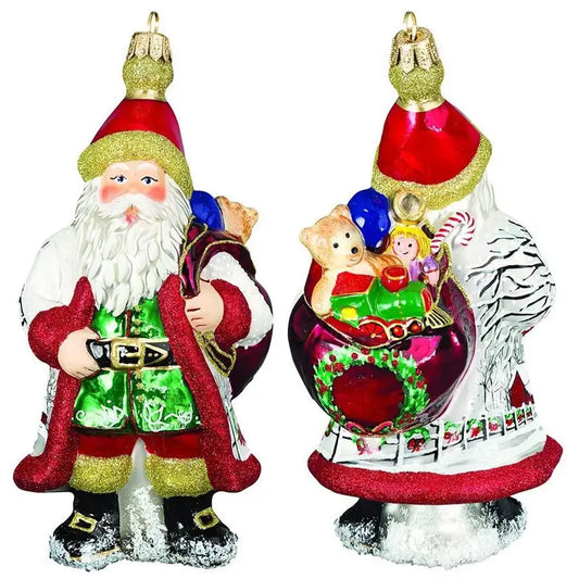 Galician Santa with Presents- Winter Scene Ornament