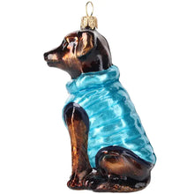 Load image into Gallery viewer, Chocolate Lab in Puffer Coat Ornament
