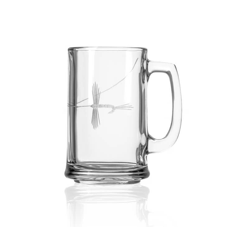 16 Oz. Fly Fishing Beer Mug