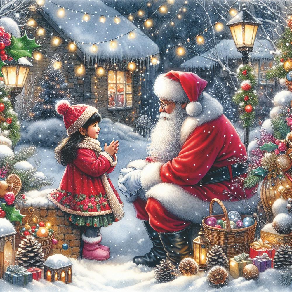 Beverage Napkins- Talking to Santa