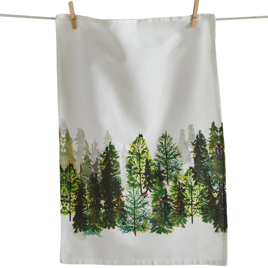 Norther Forest Trees Dishtowel