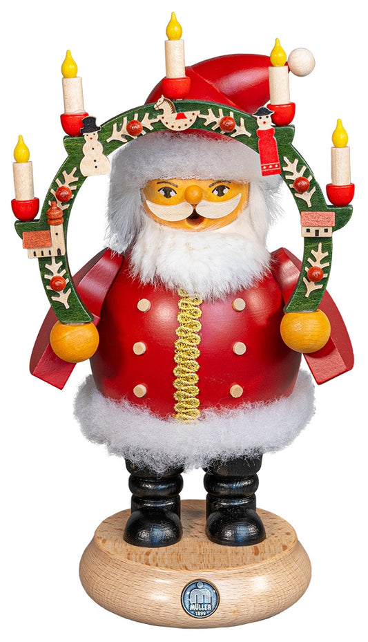 Santa Claus Under Candle Arc, Smoking man, 4.7x7.5 inches