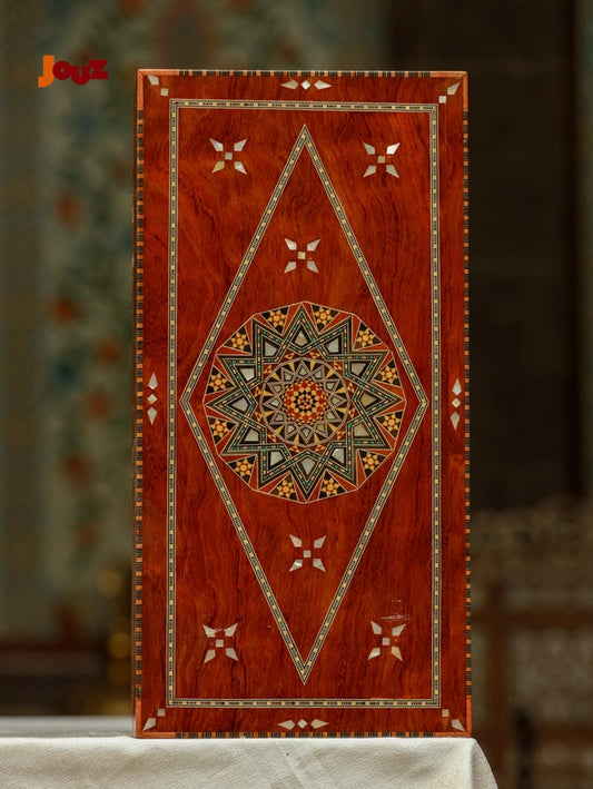 20" Luxury Syrian Mosaic Inlaid Backgammon Set- Large Size