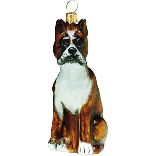 Boxer Sitting Ornament